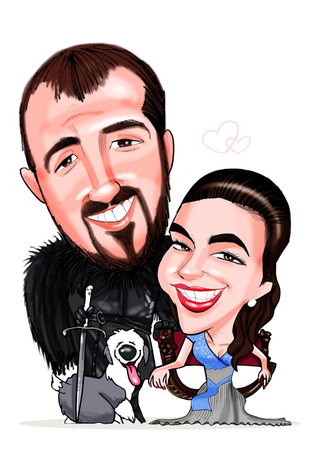 Caricaturista profesional para bodas y bautizos en Gijón, Oviedo y alrededores